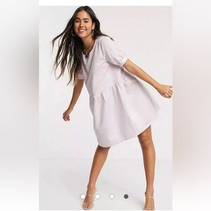 EUC - Anthropologie ICHI - pale pink baby doll dress - size Small